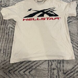 Hellstar White Graphic T-Shirt for Men